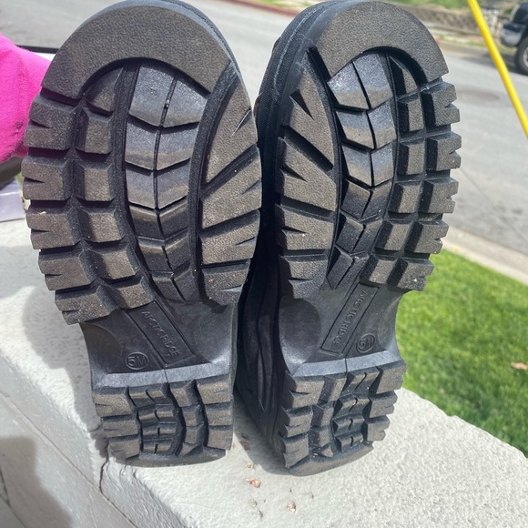 - Kids Pink and Black Snow Rain Rubber Bottom Boots with Adjustable Strap - Picture 11 of 12